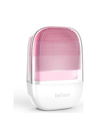 Xiaomi Inface Sonic 400 mAH Tüm Ciltler İçin 1 Başlıklı Fırçalı Silikon Şarjlı Titreşimli Yüz Temizleme Cihazı Pembe