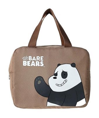 Miniso Lisanslı Yıkanabilir Organik Kahverengi Beslenme Çantası