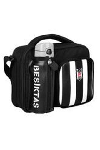 Beşiktaş 24354 Çizgili Siyah Beslenme Çantası
