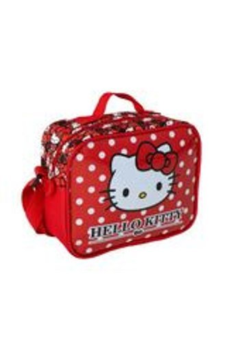 Obm 121262 Baskılı Termoslu Organik Hello Kitty Kırmızı Beslenme Çantası