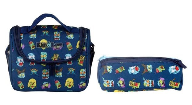 Kaukko Kids & Love Çok Renkli Beslenme Çantası + Kalemlikli
