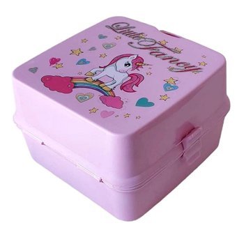 Bluoksweet Unicornlu Yıkanabilir Unicorn Pembe Beslenme Çantası