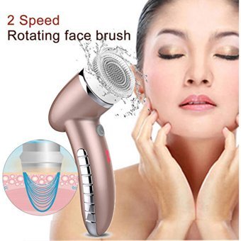 Xinh Tüm Ciltler İçin 4 Başlıklı Fırçalı Şarjlı Yüz Temizleme Cihazı Bronz
