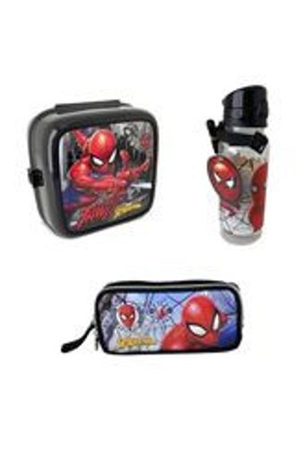 Hakan Çanta Baskılı Suluklu Yıkanabilir Spider Man Çok Renkli Beslenme Çantası + Kalemlikli