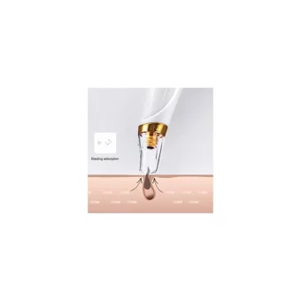 Xinh Blackhead Remover Yağlı Ciltler İçin 3 Başlıklı Şarjlı Vakumlu Yüz Temizleme Cihazı Beyaz
