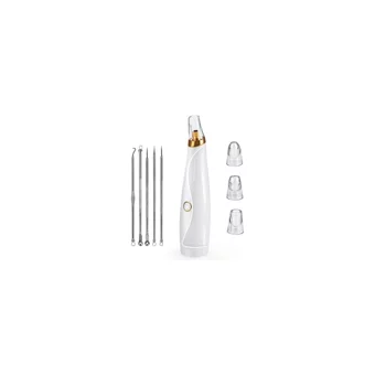 Xinh Blackhead Remover Yağlı Ciltler İçin 3 Başlıklı Şarjlı Vakumlu Yüz Temizleme Cihazı Beyaz