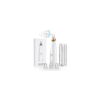 Xinh Blackhead Remover Yağlı Ciltler İçin 3 Başlıklı Şarjlı Vakumlu Yüz Temizleme Cihazı Beyaz