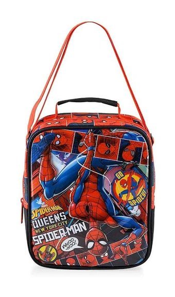 Ottonya 48107 Yıkanabilir Organik Spider Man Kırmızı Beslenme Çantası