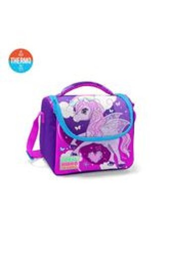 Yaygan Çanta 11708 Unicornlu Yıkanabilir Organik Mor Beslenme Çantası