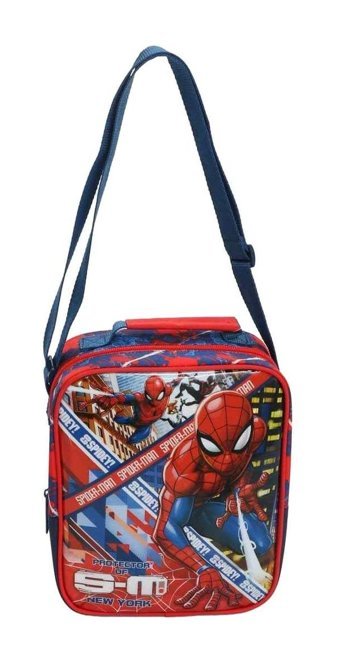 Ottonya 48433 Yıkanabilir Organik Spider Man Kırmızı Beslenme Çantası
