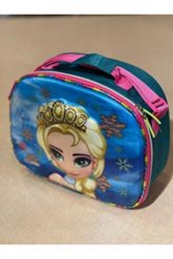New Ayer Termoslu Yıkanabilir Anna - Elsa Çok Renkli Beslenme Çantası