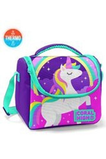 Yaygan Çanta 11833 Unicornlu Termoslu Mor Beslenme Çantası
