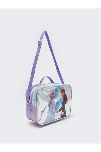 Shiva Gift&More Baskılı Yıkanabilir Anna - Elsa Mor Beslenme Çantası