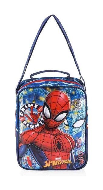 Nohar 41323 Geometrik Yıkanabilir Organik Spider Man Çok Renkli Beslenme Çantası