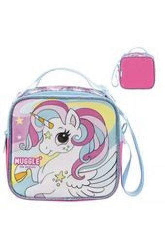 Mikro MU-9056 Unicornlu Pembe Beslenme Çantası