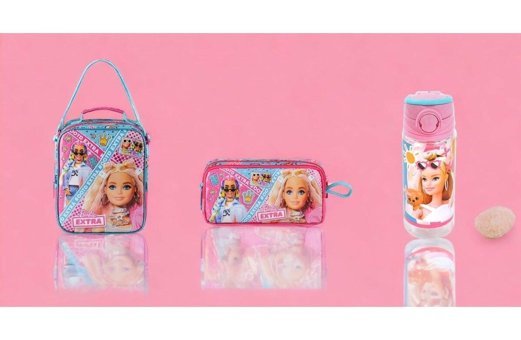 Frocx Lisanslı Barbie Pembe Beslenme Çantası + Kalemlikli