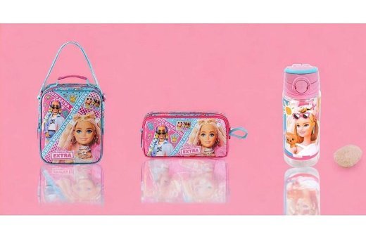 Frocx Lisanslı Barbie Pembe Beslenme Çantası + Kalemlikli