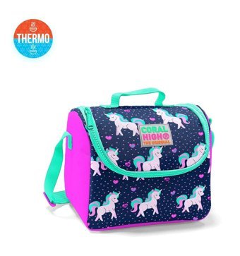 Yaygan Çanta 22849 Unicornlu Termoslu Lacivert Beslenme Çantası
