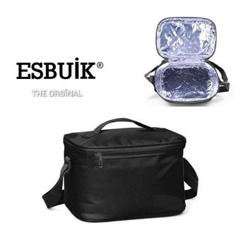 Amore & Amore Düz Termoslu Yıkanabilir Siyah Beslenme Çantası