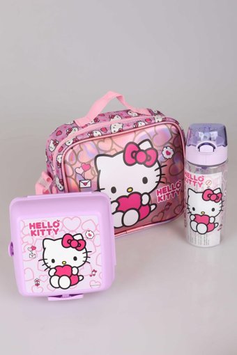 Panel Kırtasiye Yıkanabilir Organik Hello Kitty Pembe Beslenme Çantası