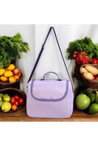 Shopiolog Düz Yıkanabilir Organik Mor Beslenme Çantası