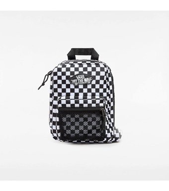 Vans Damalı Yıkanabilir Organik Siyah Beslenme Çantası