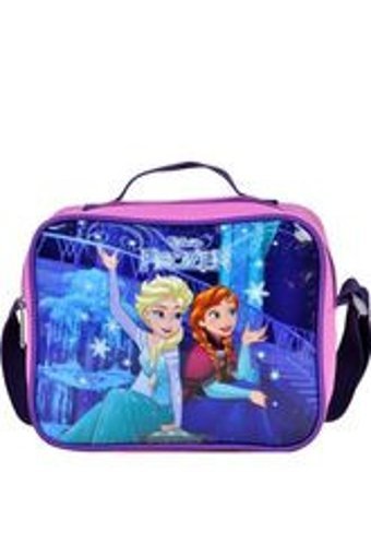 Hakan Çanta 95578 Baskılı Termoslu Anna - Elsa Mor Beslenme Çantası