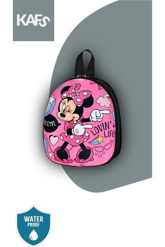 Kaff Hayvan Desenli Yıkanabilir Organik Minnie Mouse Kırmızı Beslenme Çantası