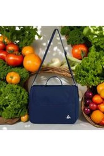 Shopiolog Düz Yıkanabilir Organik Lacivert Beslenme Çantası