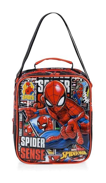 Ottonya 48101 Yıkanabilir Organik Spider Man Kırmızı Beslenme Çantası