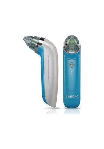 Rosio Skin Skin Master Hassas Ciltler İçin 3 Başlıklı Şarjlı Titreşimli Vakumlu Yüz Temizleme Cihazı Mavi