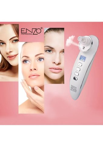 Enzo Tüm Ciltler İçin 4 Başlıklı Şarjlı Vakumlu Yüz Temizleme Cihazı Beyaz