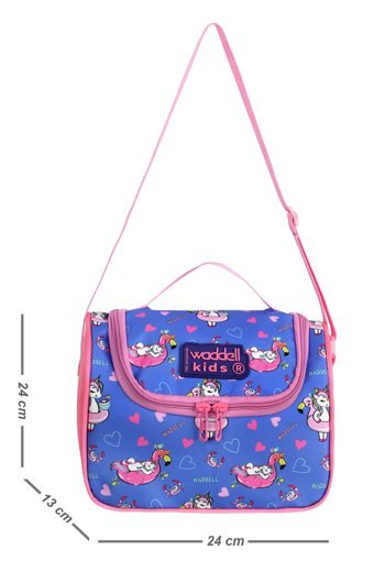 Waddell 1020 Unicornlu Yıkanabilir Organik Beyaz Beslenme Çantası