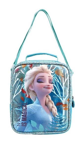 Frocx OTTO-5136 Baskılı Termoslu Anna - Elsa Mavi Beslenme Çantası