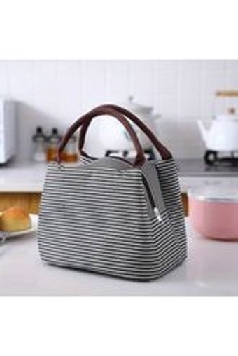 Goodiebox Çizgili Siyah Beslenme Çantası