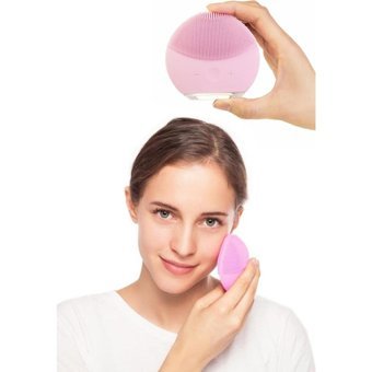 Hayveys Tüm Ciltler İçin 1 Başlıklı Fırçalı Silikon Şarjlı Titreşimli Yüz Temizleme Cihazı Pembe