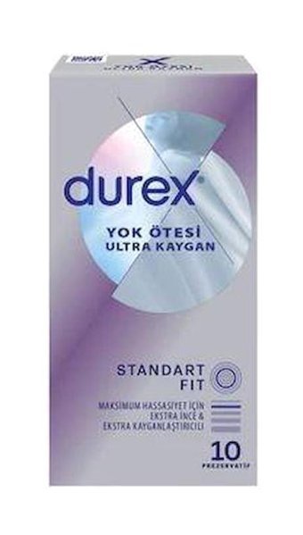 Durex Yok Ötesi Ultra Kaygan Standart Fit İnce Prezervatif 10x1 Adet