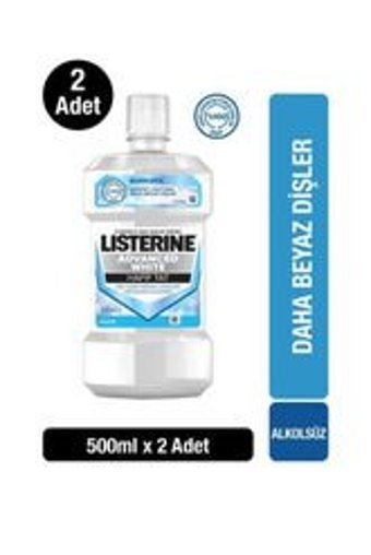 Listerine White Alkolsüz Florürlü Nane Aromalı 500x2 ml Ağız Gargarası