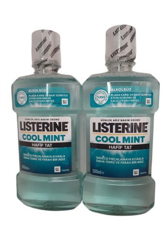 Listerine Cool Mint Alkolsüz Nane Aromalı 500x2 ml Ağız Gargarası
