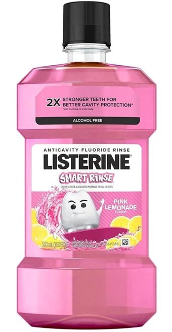 Listerine Smart Rinse Alkolsüz Florürlü Limon Aromalı 500 ml Ağız Gargarası