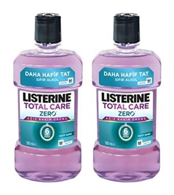 Listerine Total Care Alkolsüz Florürlü Nane Aromalı 500x2 ml Ağız Gargarası