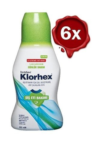 Dentasave Klorhex Alkolsüz 300x6 ml Ağız Gargarası