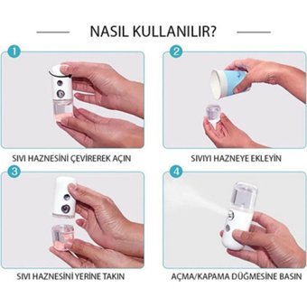 Roesia Rose Cosmetics Tüm Ciltler İçin Buharlı Şarjlı Yüz Temizleme Cihazı Beyaz