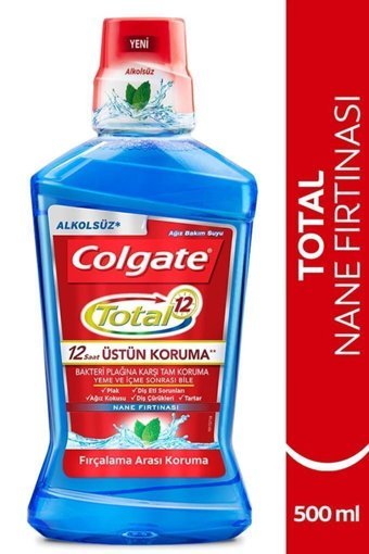 Colgate Total Alkolsüz Nane Aromalı 500 ml Ağız Gargarası