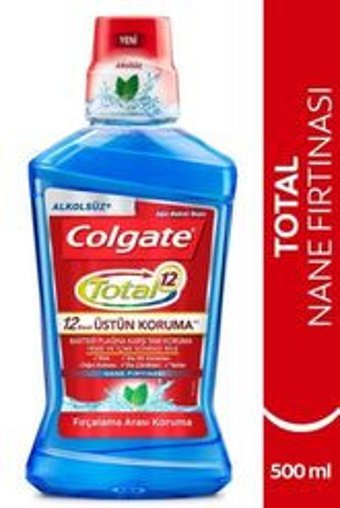Colgate Total Alkolsüz Nane Aromalı 500 ml Ağız Gargarası