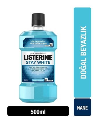 Listerine Stay White Nane Aromalı 500 ml Ağız Gargarası