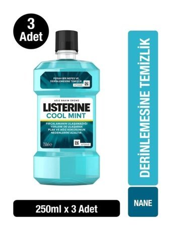 Listerine Cool Mint Nane Aromalı 250x3 ml Ağız Gargarası