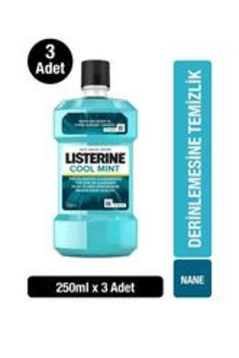 Listerine Cool Mint Nane Aromalı 250x3 ml Ağız Gargarası