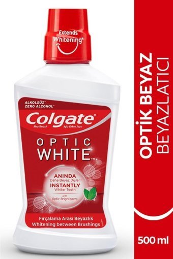 Colgate Optic White Alkolsüz Nane Aromalı 500x2 ml Ağız Gargarası