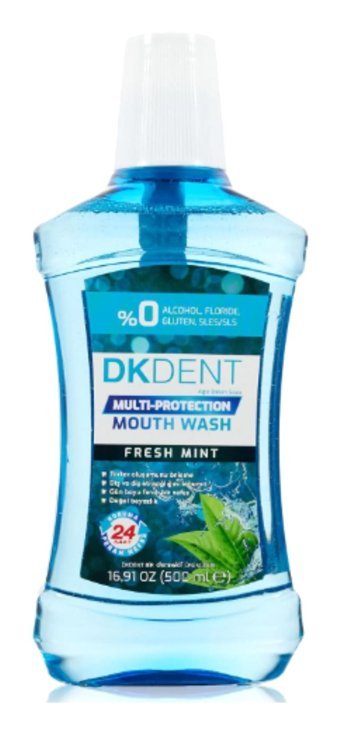 Dkdent Alkolsüz Florürsüz Nane Aromalı 500 ml Ağız Gargarası